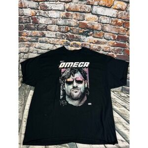 AEW Kenny Omega Wrestling Graphic T-Shirt Black Mens XL Vaporwave Signature Tee